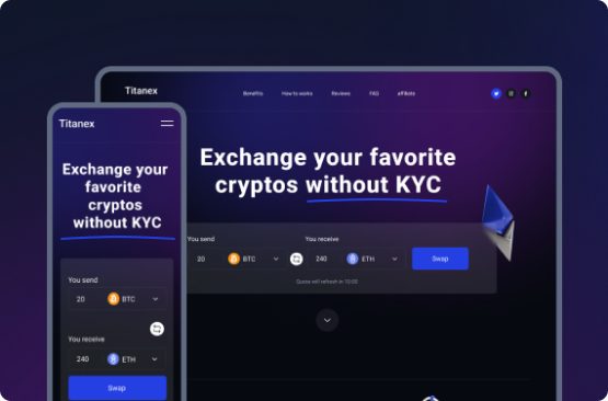 project Titanex Landing page